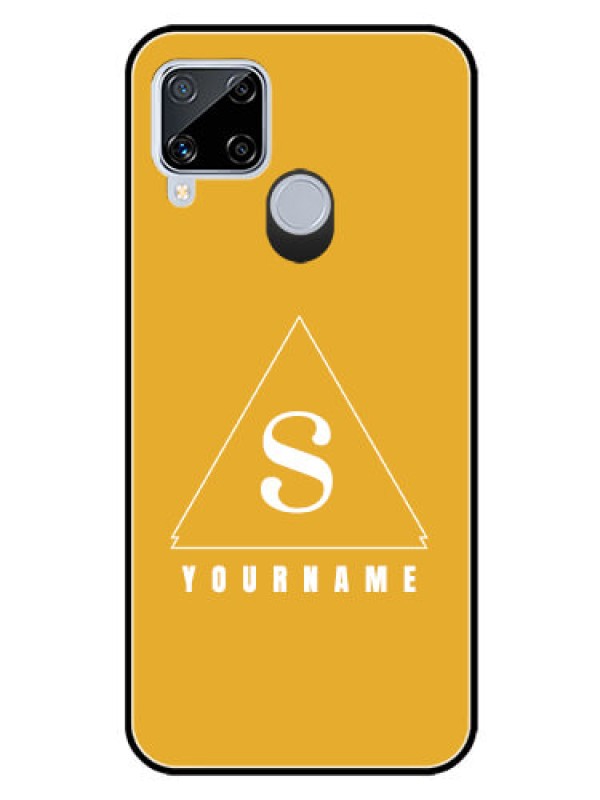 Custom Realme C15 Personalized Glass Phone Case - simple triangle Design