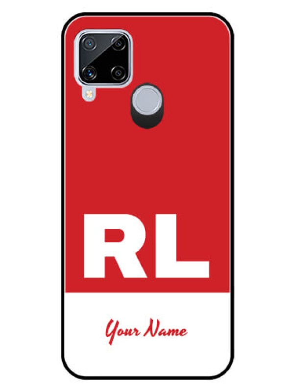 Custom Realme C15 Personalized Glass Phone Case - dual tone custom text Design
