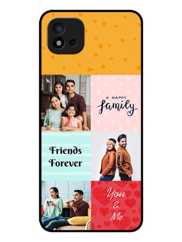 Custom Realme C20 Personalized Glass Phone Case - Images with Quotes Design