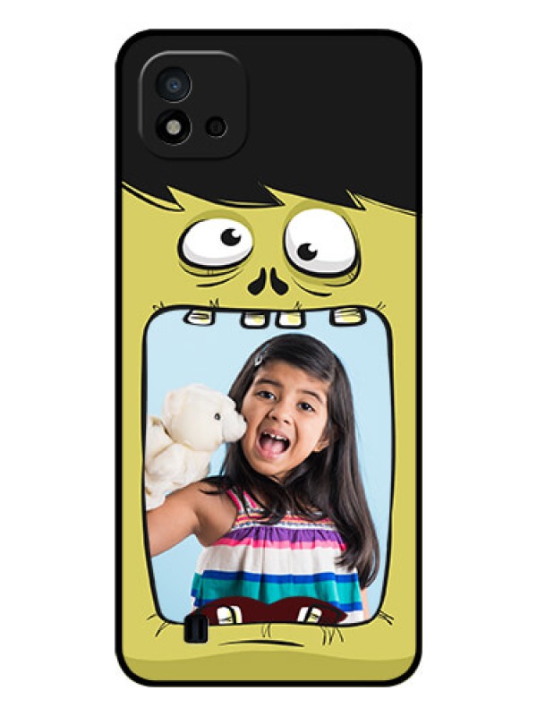 Custom Realme C20 Personalized Glass Phone Case - Cartoon monster back case Design