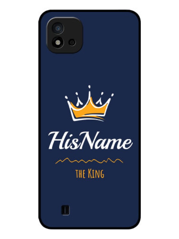 Custom Realme C20 Glass Phone Case King with Name