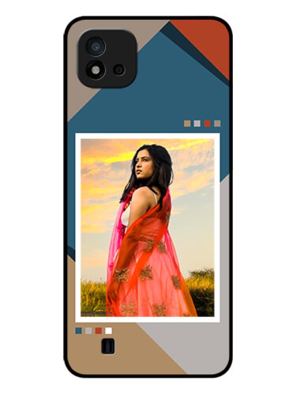 Custom Realme C20 Personalized Glass Phone Case - Retro color pallet Design