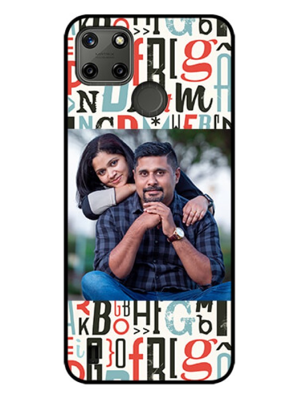 Custom Realme C21-Y Personalized Glass Phone Case - Alphabet Design