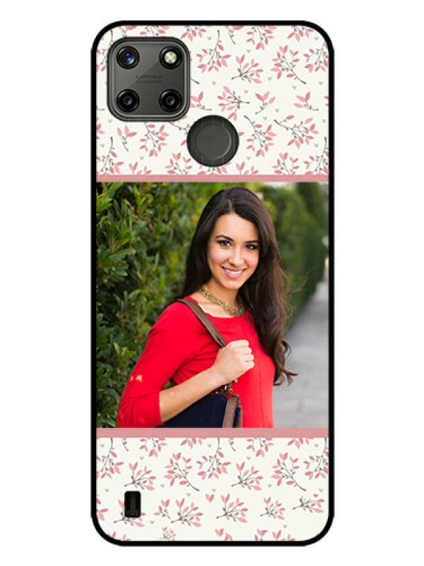 Custom Realme C21-Y Custom Glass Phone Case - Premium Floral Design