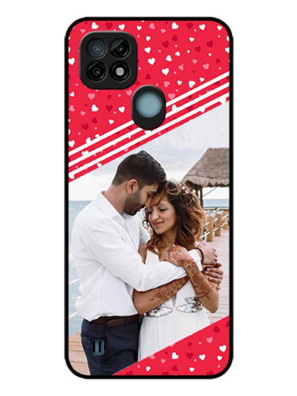 Custom Realme C21 Custom Glass Mobile Case - Valentines Gift Design