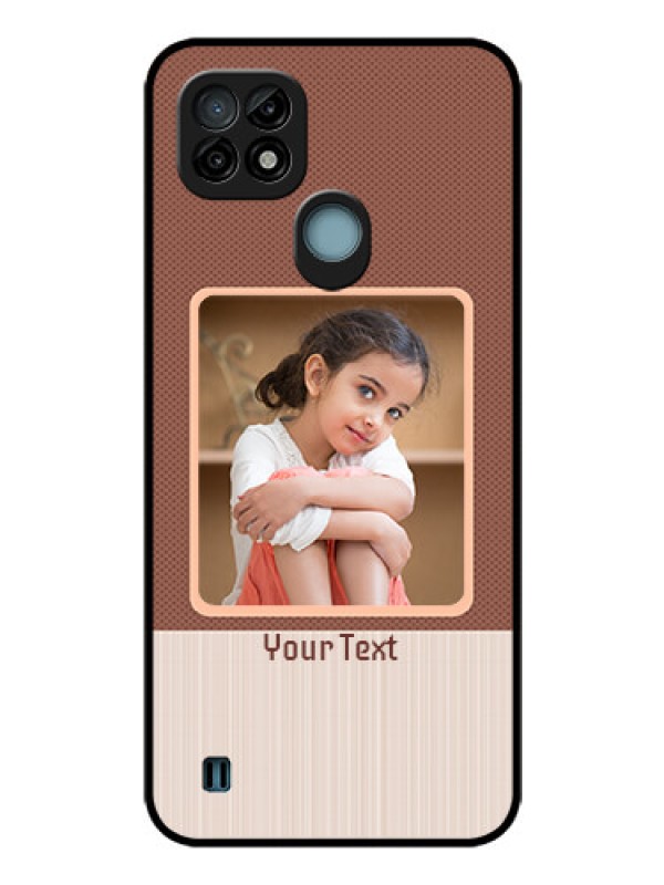 Custom Realme C21 Custom Glass Phone Case - Simple Pic Upload Design