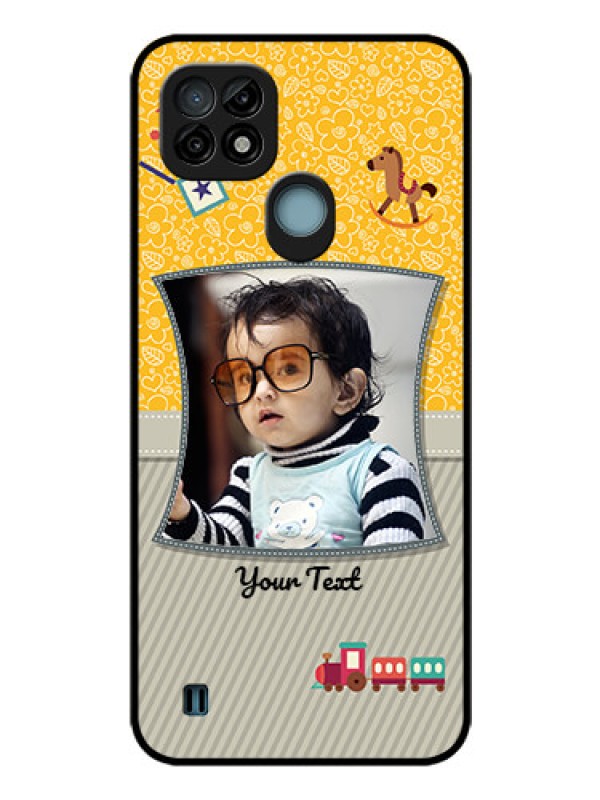 Custom Realme C21 Personalized Glass Phone Case - Baby Picture Upload Design