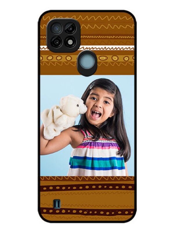 Custom Realme C21 Custom Glass Phone Case - Friends Picture Upload Design 