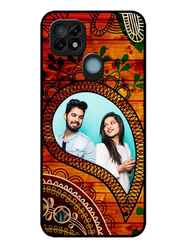 Custom Realme C21 Personalized Glass Phone Case - Abstract Colorful Design