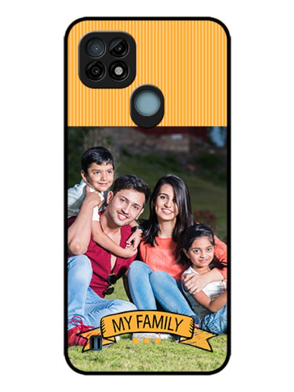 Custom Realme C21 Custom Glass Phone Case - My Family Design