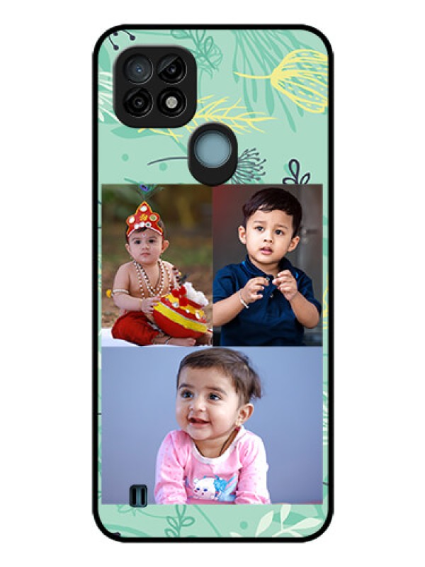 Custom Realme C21 Photo Printing on Glass Case - Forever Family Design 