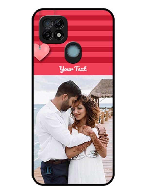Custom Realme C21 Custom Glass Phone Case - Valentines Day Design