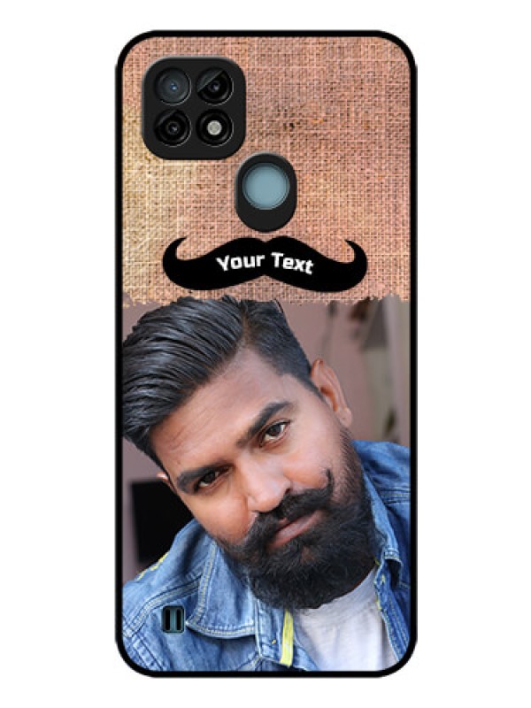 Custom Realme C21 Personalized Glass Phone Case - with Texture Design