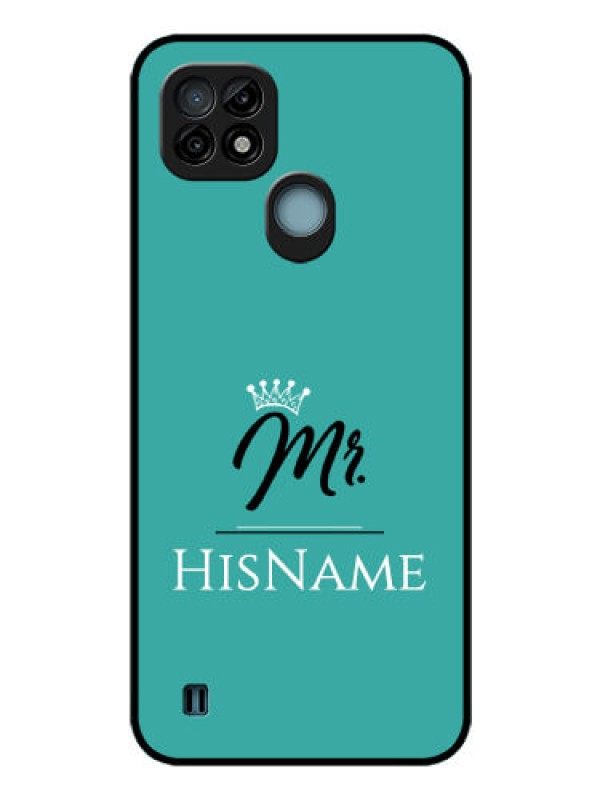 Custom Realme C21 Custom Glass Phone Case Mr with Name