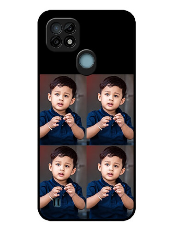 Custom Realme C21 4 Image Holder on Glass Mobile Cover