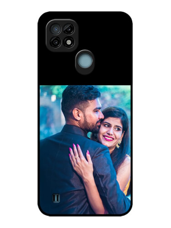 Custom Realme C21 Custom Glass Phone Case - Upload Full Picture With Custom Color Design