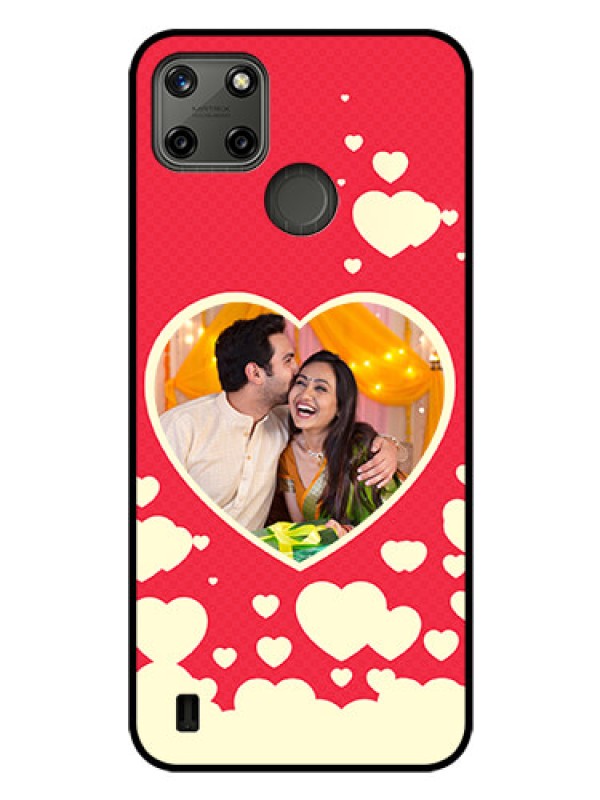 Custom Realme C21Y Custom Glass Mobile Case - Love Symbols Phone Cover Design