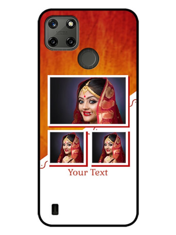 Custom Realme C21Y Custom Glass Phone Case - Wedding Memories Design