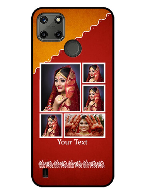 Custom Realme C21Y Personalized Glass Phone Case - Wedding Pic Upload Design