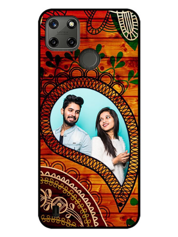 Custom Realme C21Y Personalized Glass Phone Case - Abstract Colorful Design