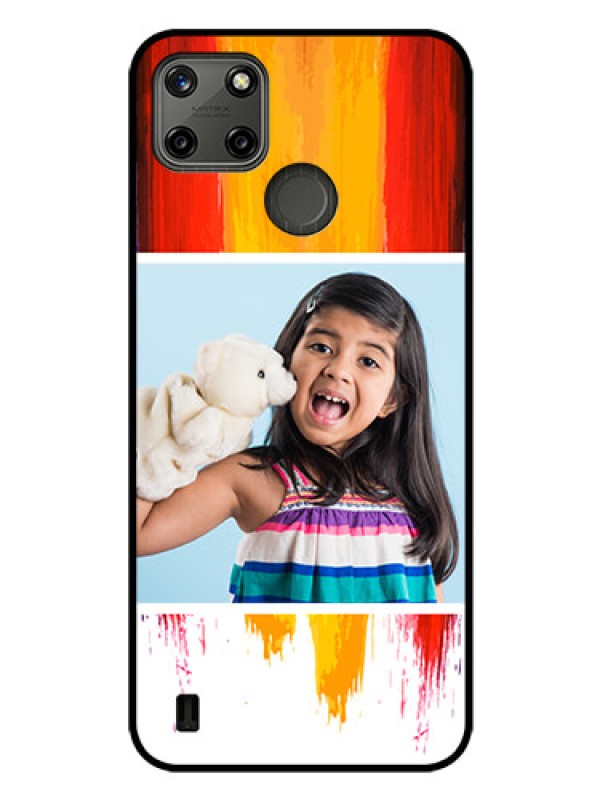 Custom Realme C21Y Personalized Glass Phone Case - Multi Color Design