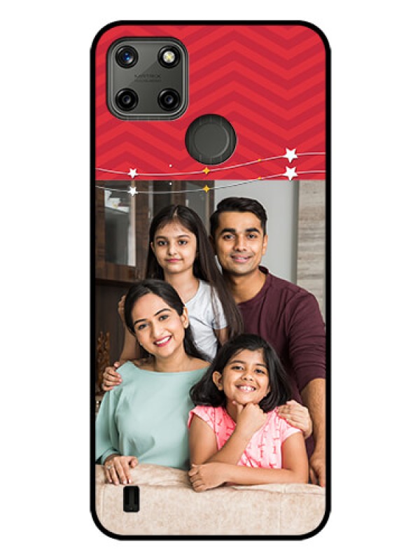Custom Realme C21Y Personalized Glass Phone Case - Happy Family Design