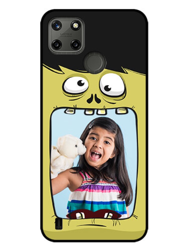 Custom Realme C21Y Personalized Glass Phone Case - Cartoon monster back case Design