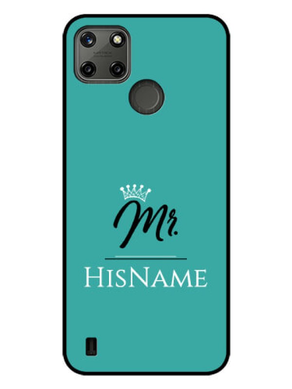 Custom Realme C21Y Custom Glass Phone Case Mr with Name