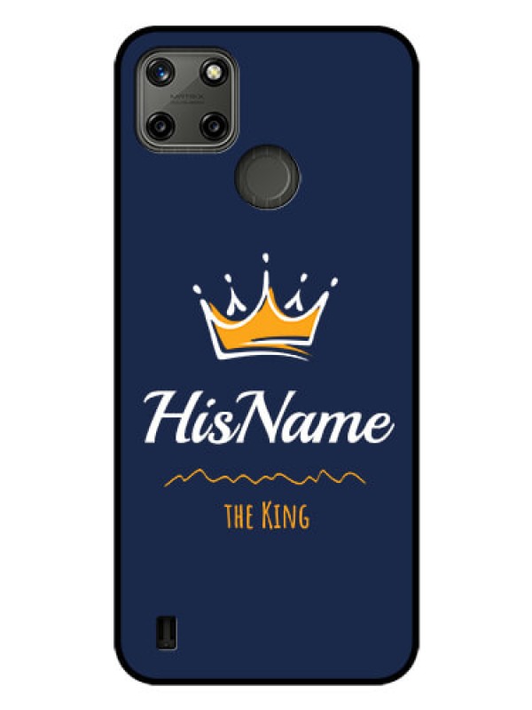 Custom Realme C21Y Glass Phone Case King with Name