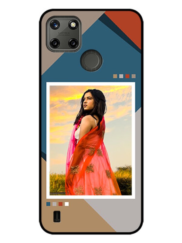 Custom Realme C21Y Personalized Glass Phone Case - Retro color pallet Design