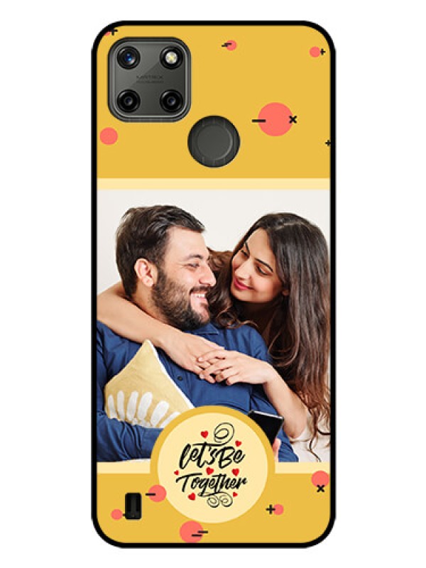 Custom Realme C21Y Photo Printing on Glass Case - Lets be Together Design