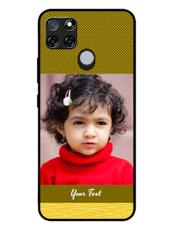 Custom Realme C25 Custom Glass Phone Case  - Simple Green Color Design