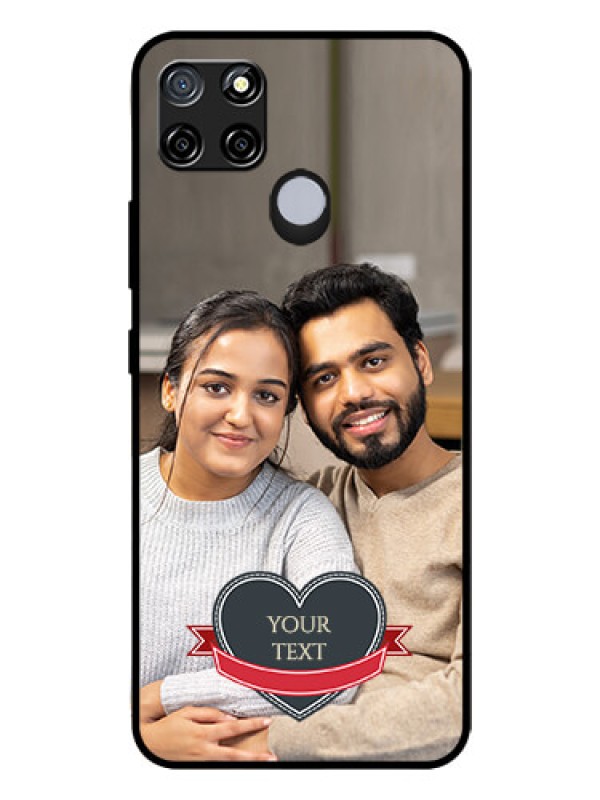 Custom Realme C25 Custom Glass Phone Case  - Just Married Couple Design