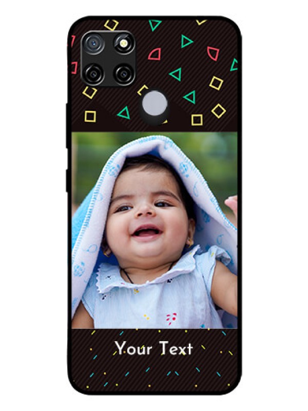 Custom Realme C25 Custom Glass Phone Case  - with confetti birthday design