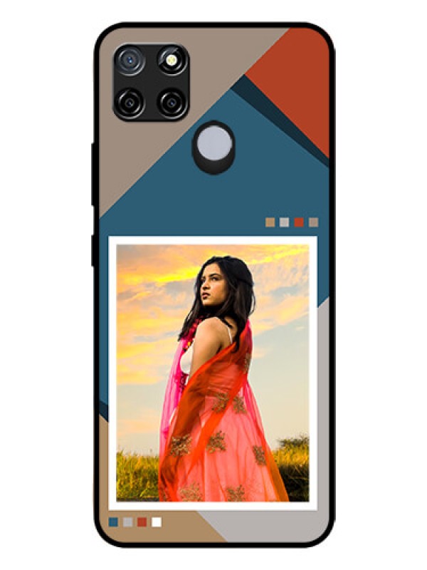 Custom Realme C25 Personalized Glass Phone Case - Retro color pallet Design