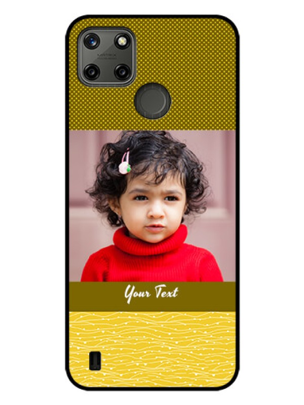 Custom Realme C25_Y Custom Glass Phone Case - Simple Green Color Design