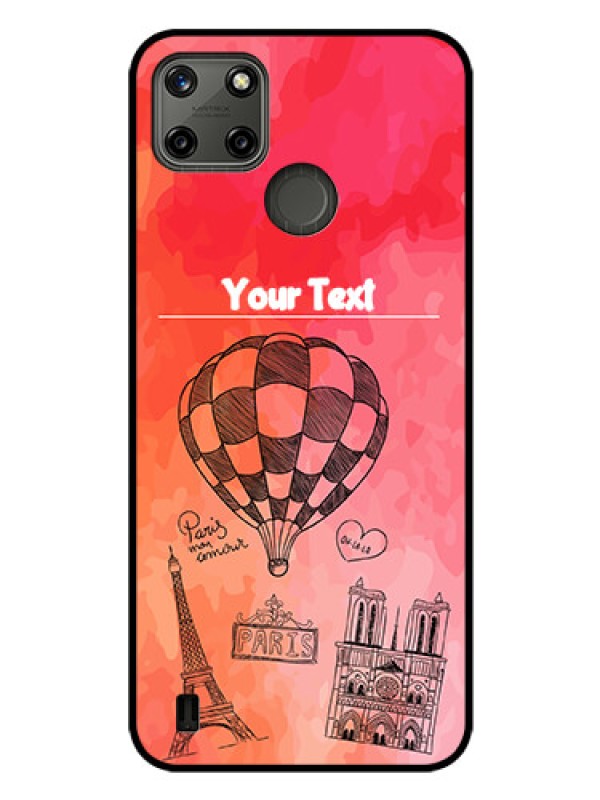 Custom Realme C25_Y Custom Glass Phone Case - Paris Theme Design