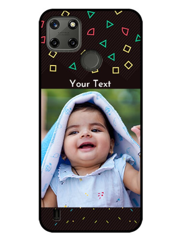 Custom Realme C25_Y Custom Glass Phone Case - with confetti birthday design