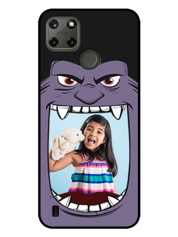 Custom Realme C25_Y Custom Glass Phone Case - Angry Monster Design