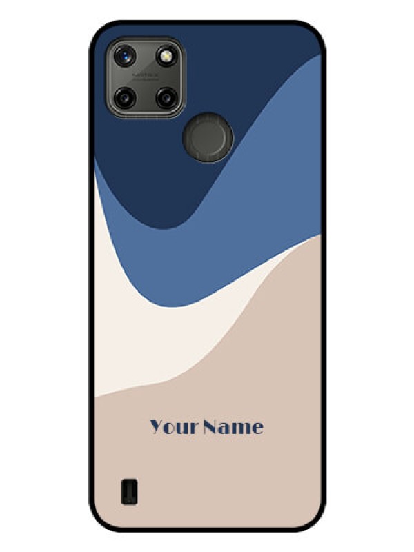 Custom Realme C25_Y Custom Glass Phone Case - Abstract Drip Art Design