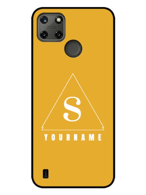 Custom Realme C25_Y Personalized Glass Phone Case - simple triangle Design