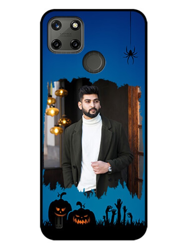 Custom Realme C25Y Photo Printing on Glass Case - with pro Halloween design 