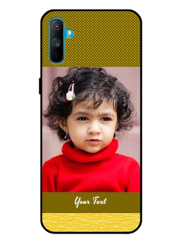 Custom Realme C3 Custom Glass Phone Case  - Simple Green Color Design