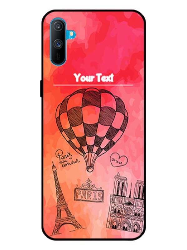 Custom Realme C3 Custom Glass Phone Case  - Paris Theme Design