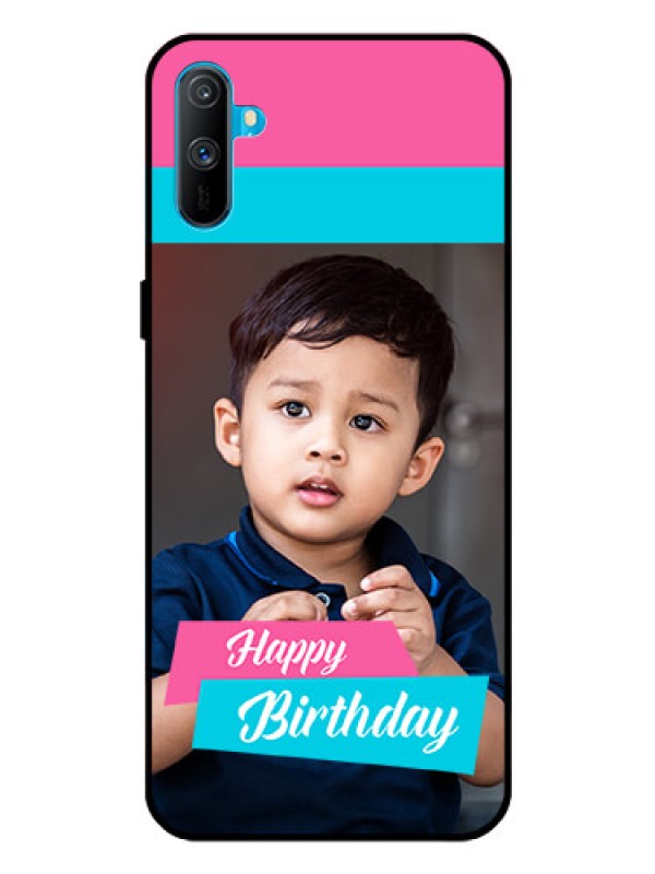 Custom Realme C3 Personalized Glass Phone Case  - Image Holder with 2 Color Design