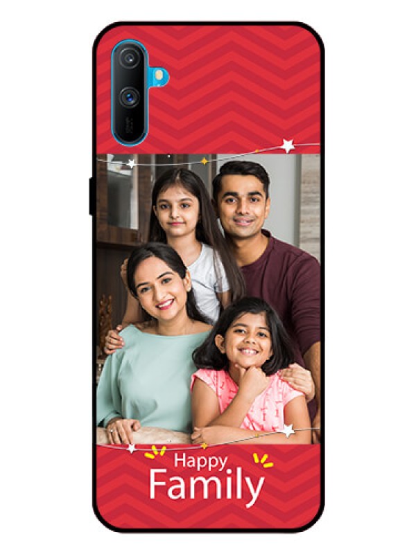 Custom Realme C3 Personalized Glass Phone Case  - Happy Family Design