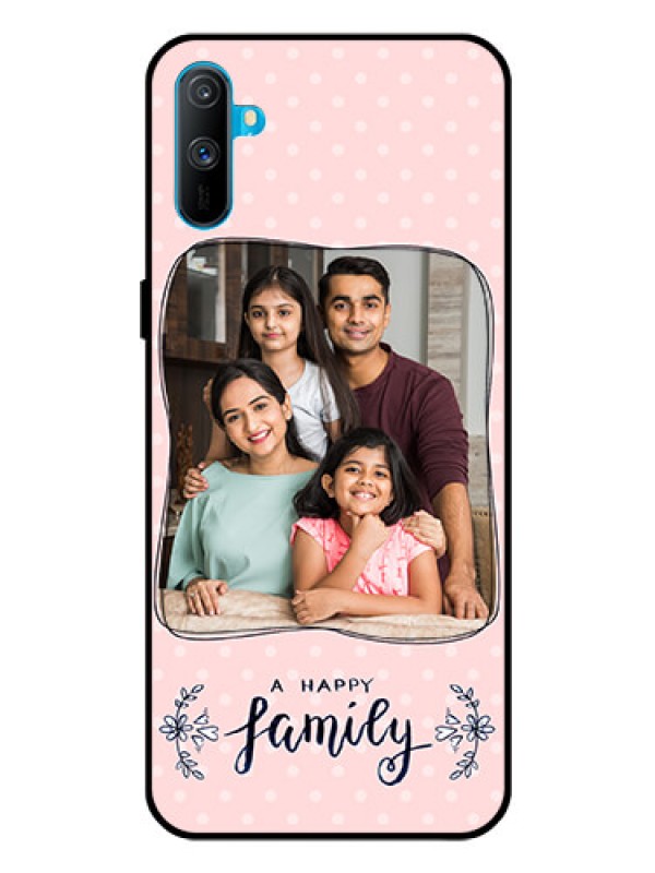 Custom Realme C3 Custom Glass Phone Case  - Family with Dots Design