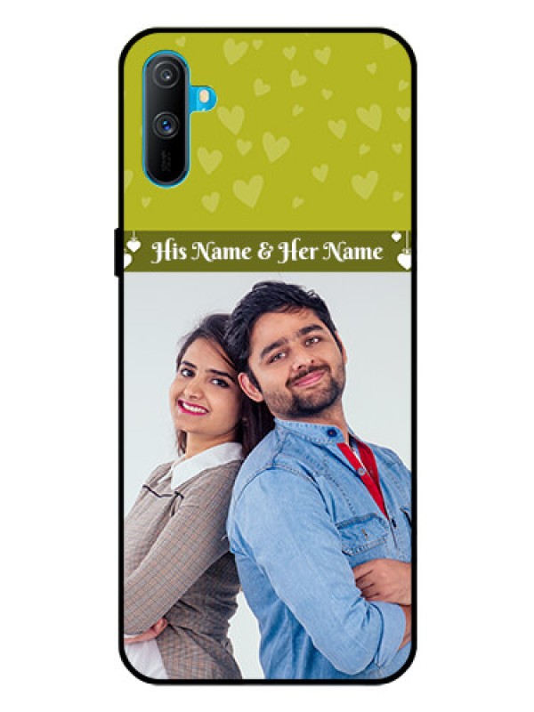 Custom Realme C3 Custom Glass Phone Case  - You & Me Heart Design