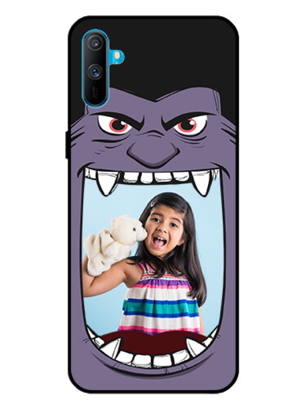 Custom Realme C3 Custom Glass Phone Case  - Angry Monster Design