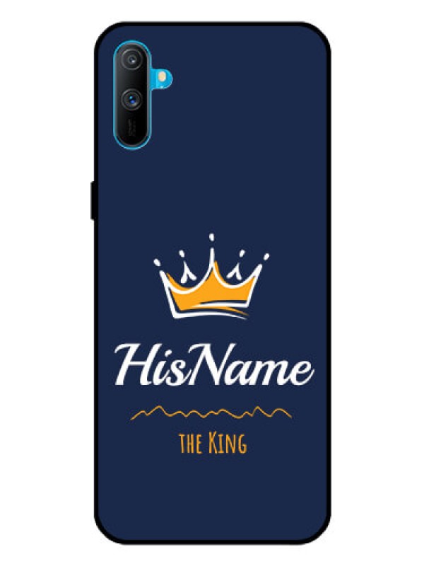 Custom Realme C3 Glass Phone Case King with Name